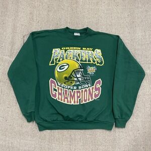 Vintage Green Bay Packers Champions Sweatshirt Mens XL Green 1990s NFL